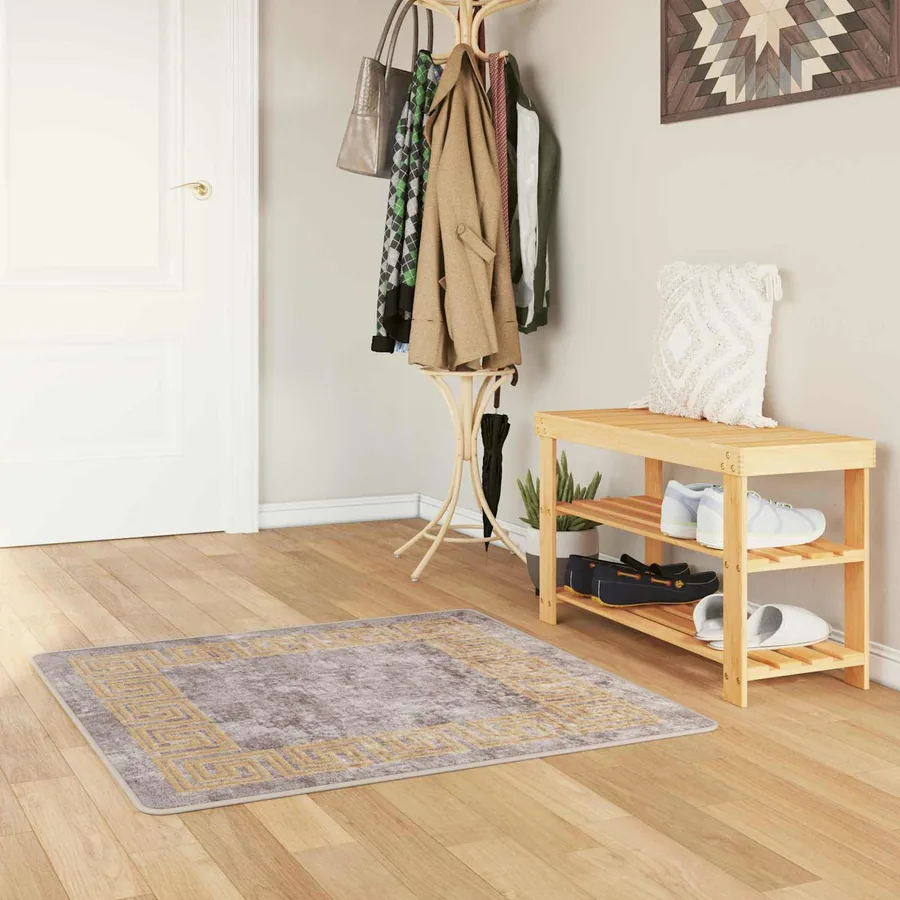 Coureur de Tapis MARSA Gris 100 x 100 cm Polyester et PVC