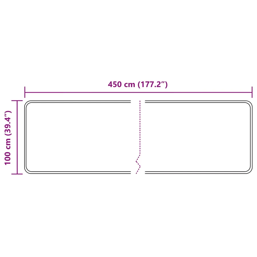 Coureur de Tapis MARSA Sable 100 x 450 cm Polyester et PVC - 7