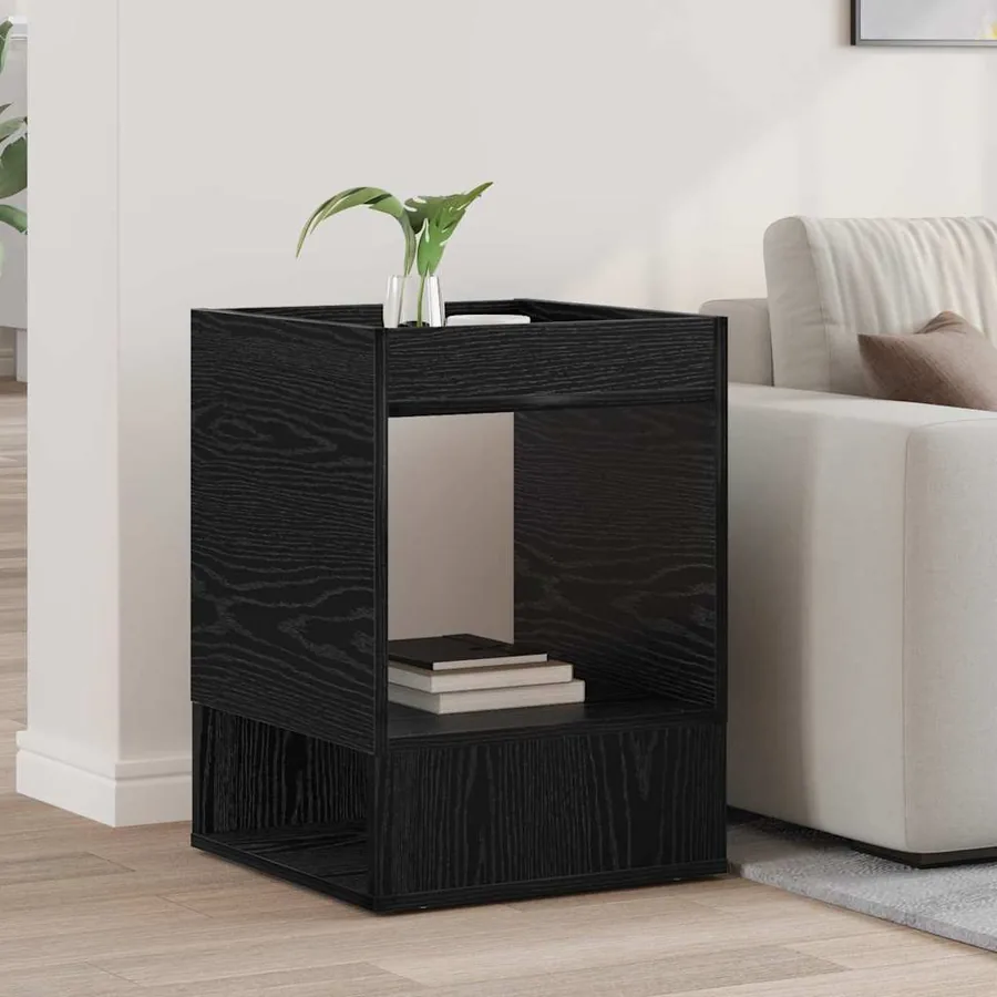 Table d'appoint Chêne noir 40 x 40 x 56 cm Bois d'ingénierie