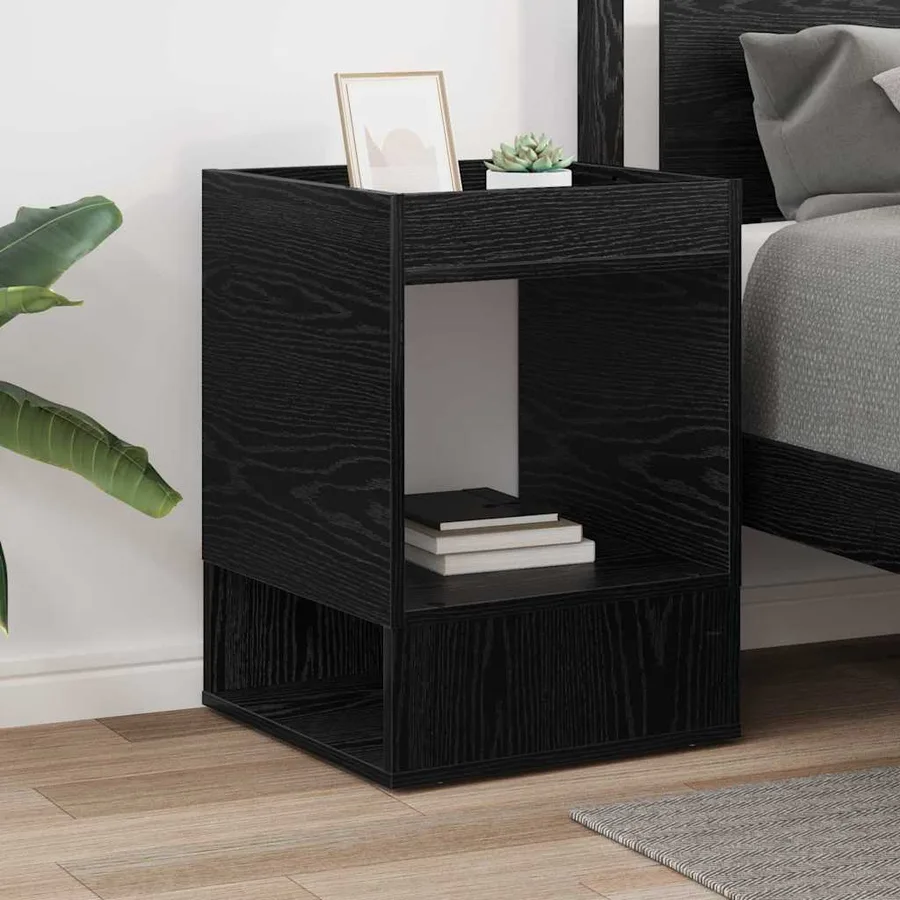 Table d'appoint Chêne noir 40 x 40 x 56 cm Bois d'ingénierie - 4