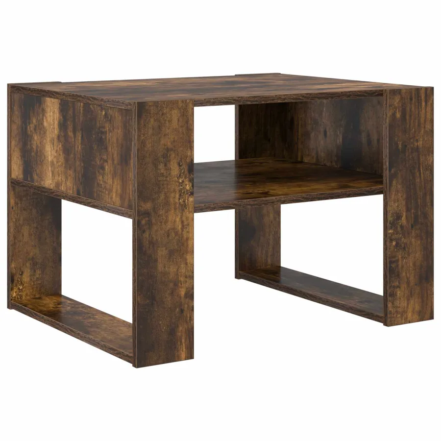 Table basse Chêne fumé 66 x 53 x 45 cm Bois d'ingénierie - 2