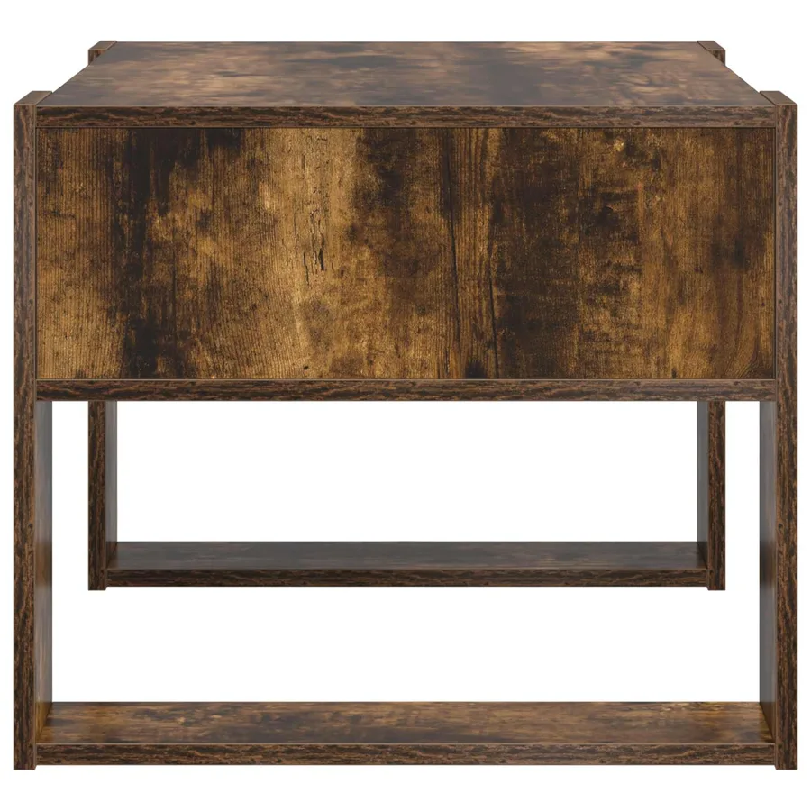 Table basse Chêne fumé 66 x 53 x 45 cm Bois d'ingénierie - 6