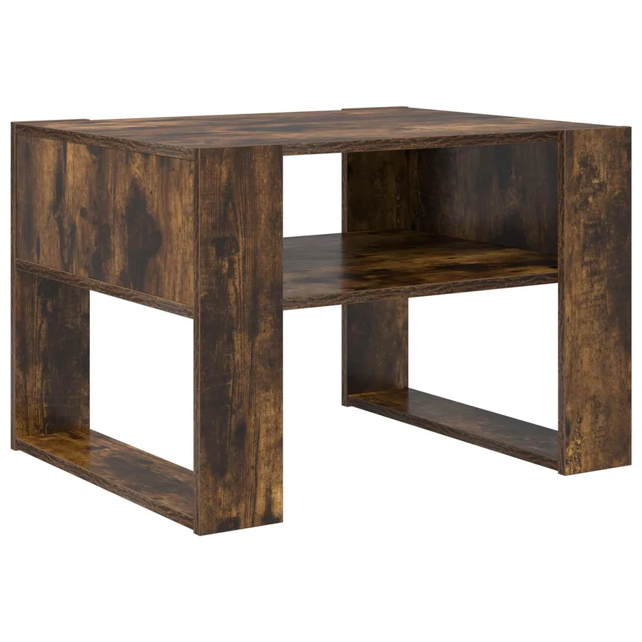 Table basse Chêne fumé 66 x 53 x 45 cm Bois d'ingénierie - 7