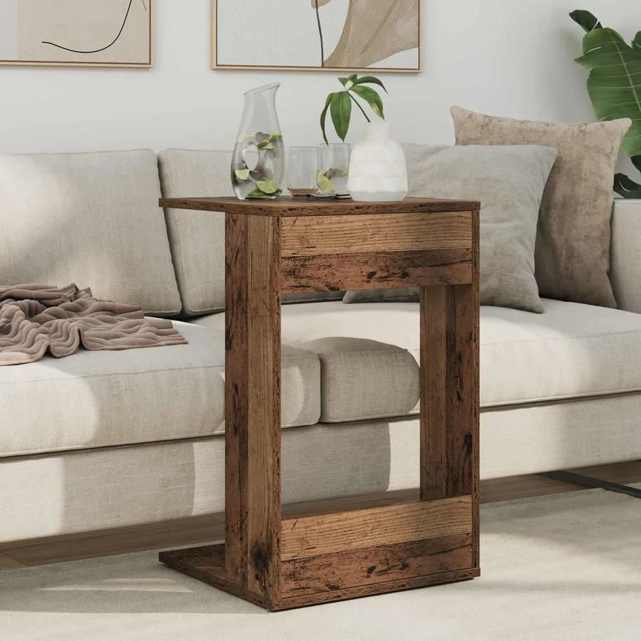 Table d'appoint Bois ancien 40 x 38 x 62,5 cm Bois d'ingénierie - 4