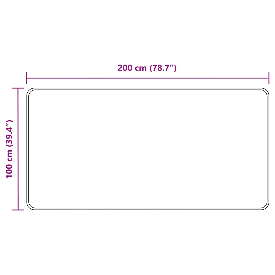 Coureur de Tapis MARSA Noir 100 x 200 cm Polyester et PVC - 7