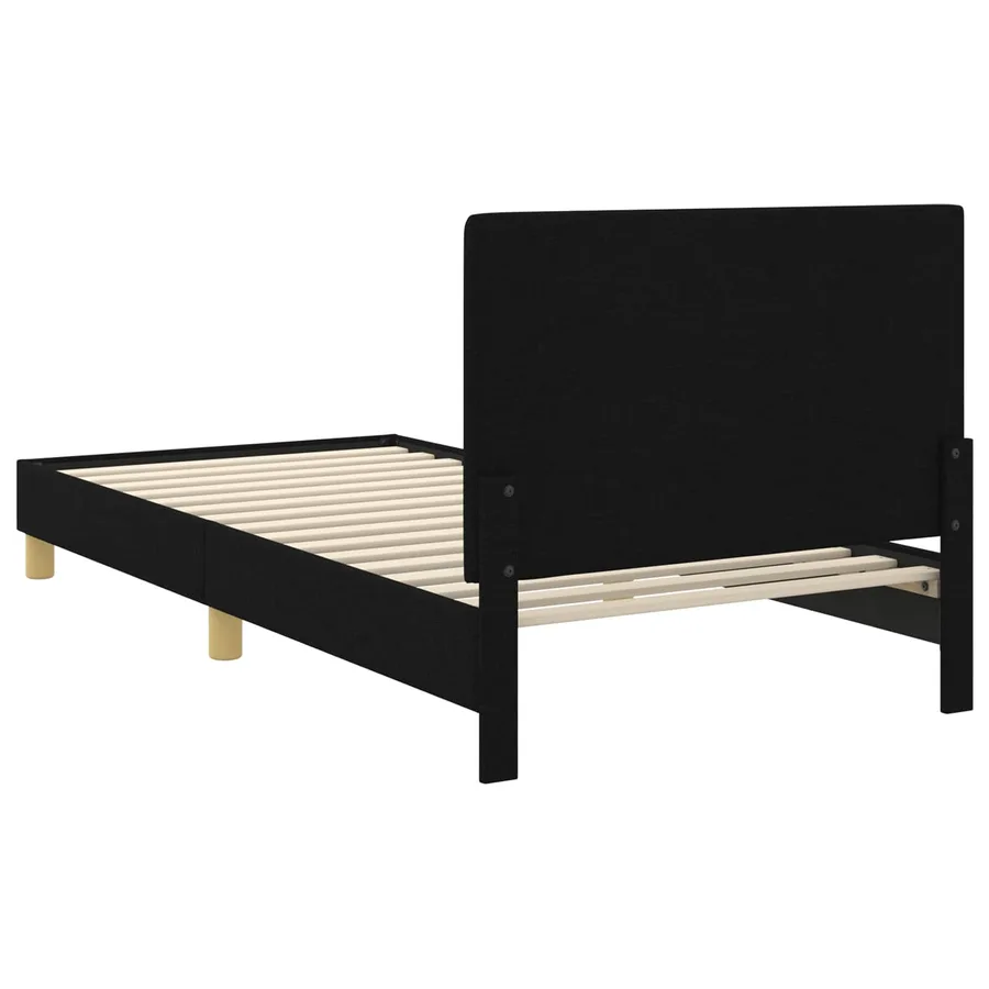 Cadre de lit pour enfants avec tête de lit Noir 80 x 200 cm - 7