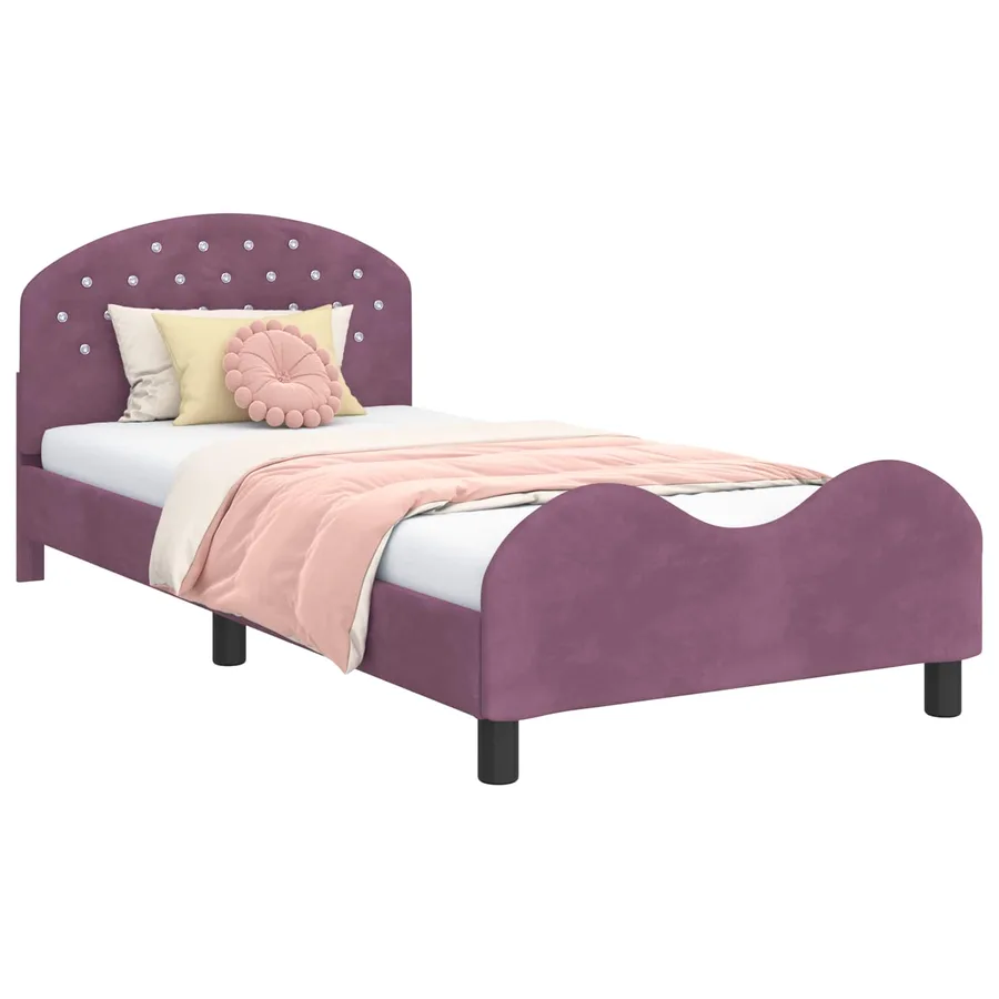 Cadre de lit pour enfants avec tête de lit Pourpre 80 x 200 cm - 2