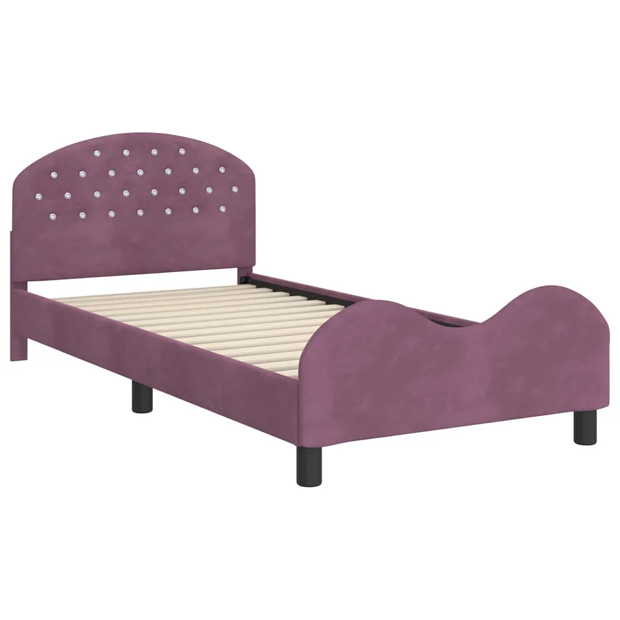 Cadre de lit pour enfants avec tête de lit Pourpre 80 x 200 cm - 4