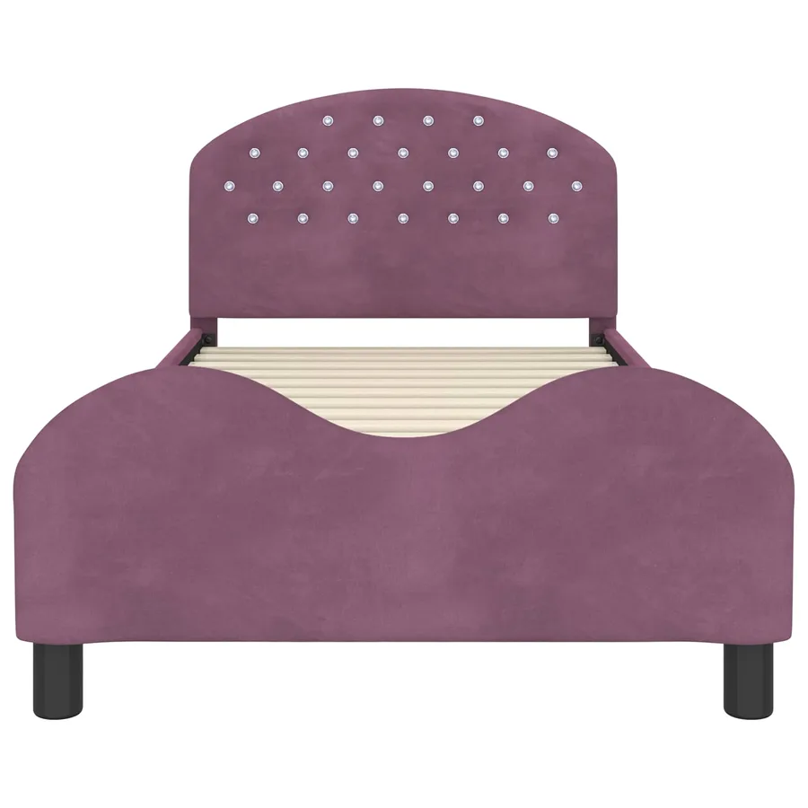 Cadre de lit pour enfants avec tête de lit Pourpre 80 x 200 cm - 5