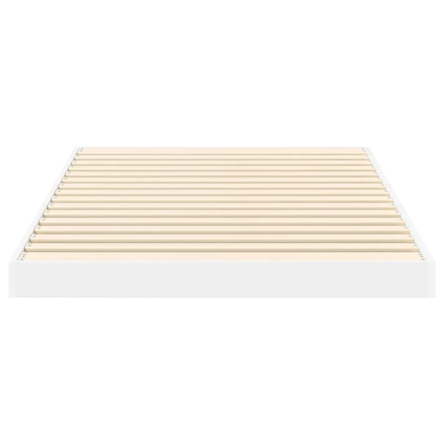 Cadre de lit surélevé Blanc 80 x 200 cm Bois d'ingénierie - 6