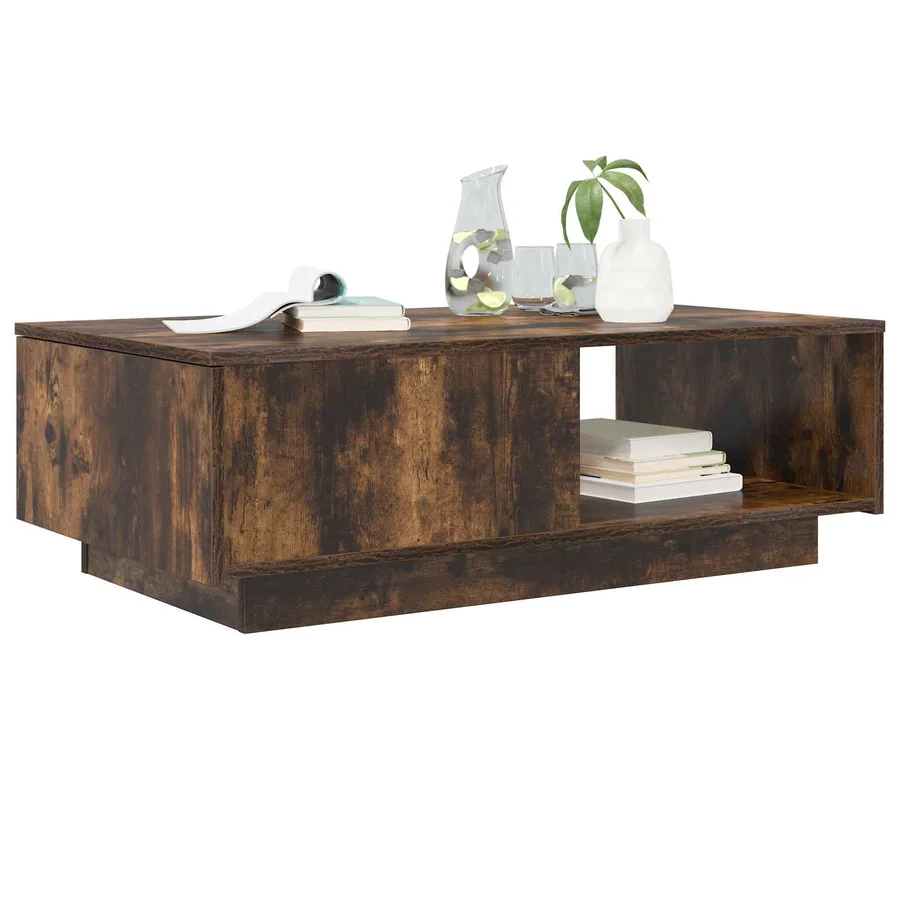 Table basse Chêne fumé 95 x 55 x 31 cm Bois d'ingénierie - 3
