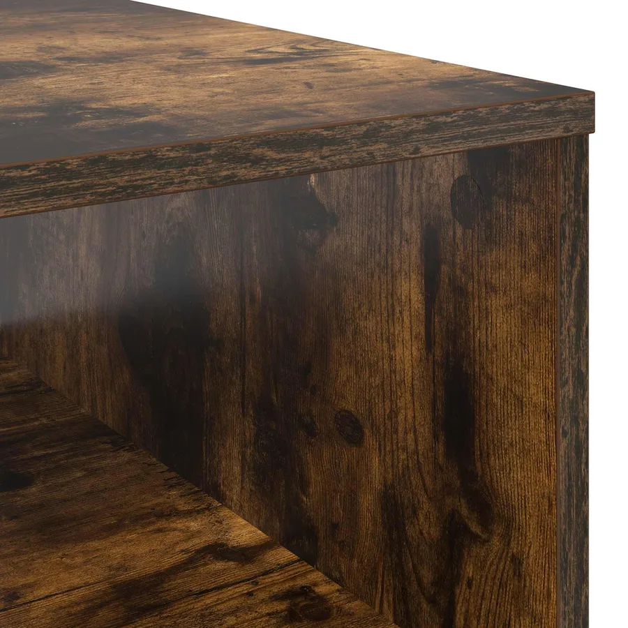 Table basse Chêne fumé 95 x 55 x 31 cm Bois d'ingénierie - 8