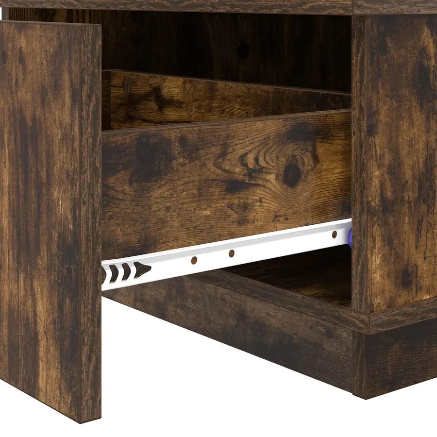 Table basse Chêne fumé 95 x 55 x 31 cm Bois d'ingénierie - 9