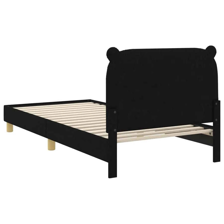 Cadre de lit pour enfants avec tête de lit Noir 90 x 200 cm - 7