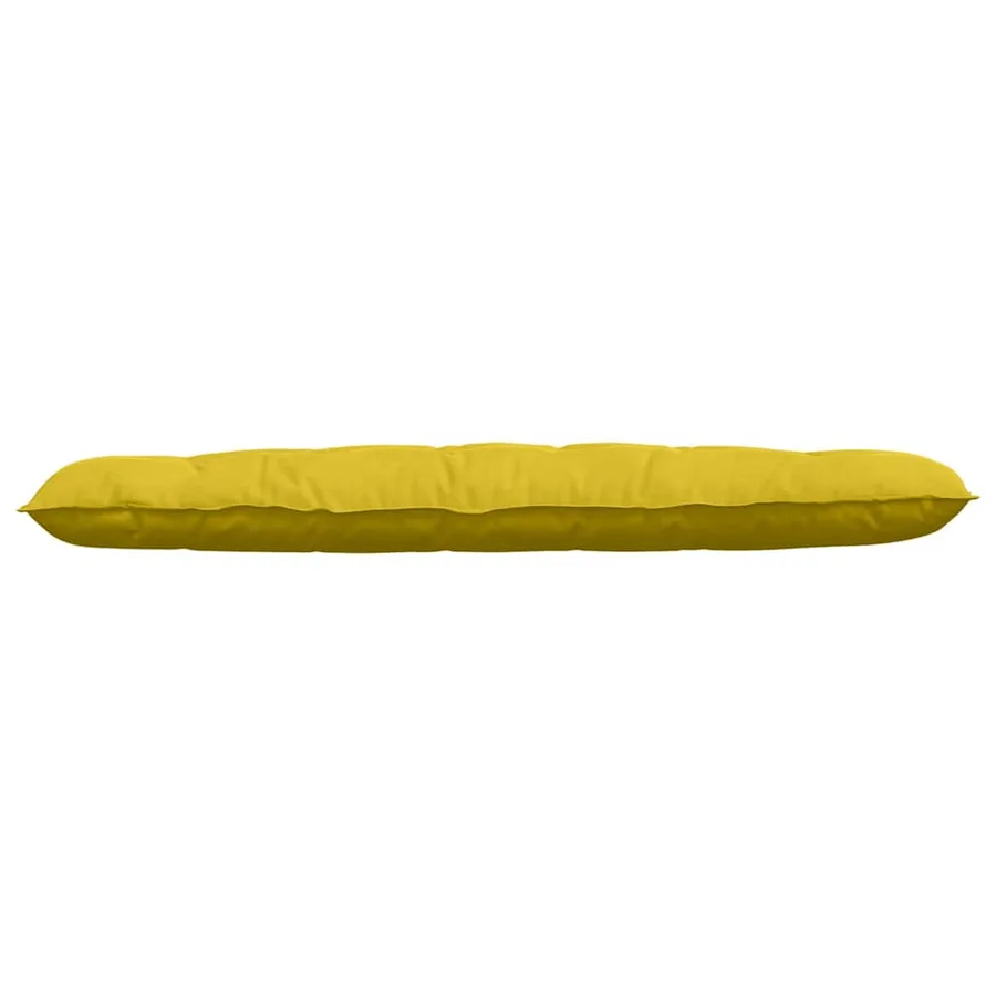 Coussin de Dos Jaune 180 x 50 cm Tissu en velours côtelé - 5