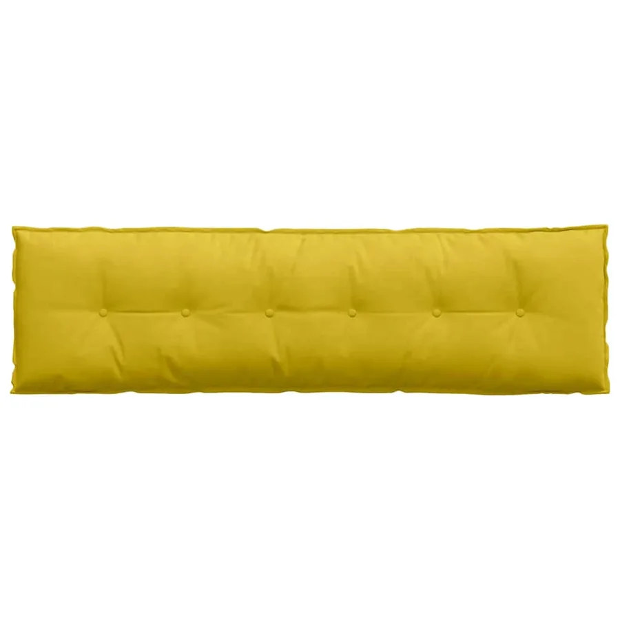 Coussin de Dos Jaune 180 x 50 cm Tissu en velours côtelé - 6