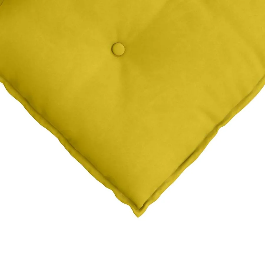Coussin de Dos Jaune 180 x 50 cm Tissu en velours côtelé - 7