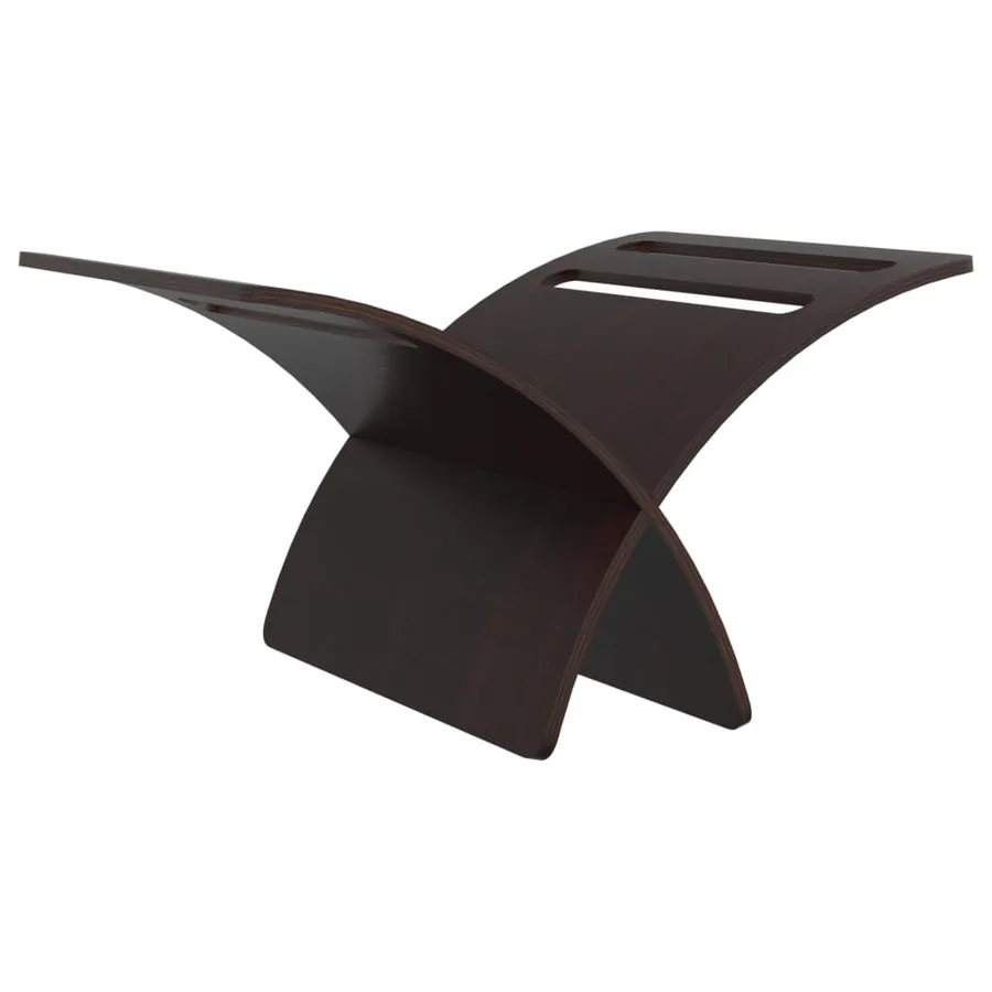 Porte-revue en bois sur pied marron - 7