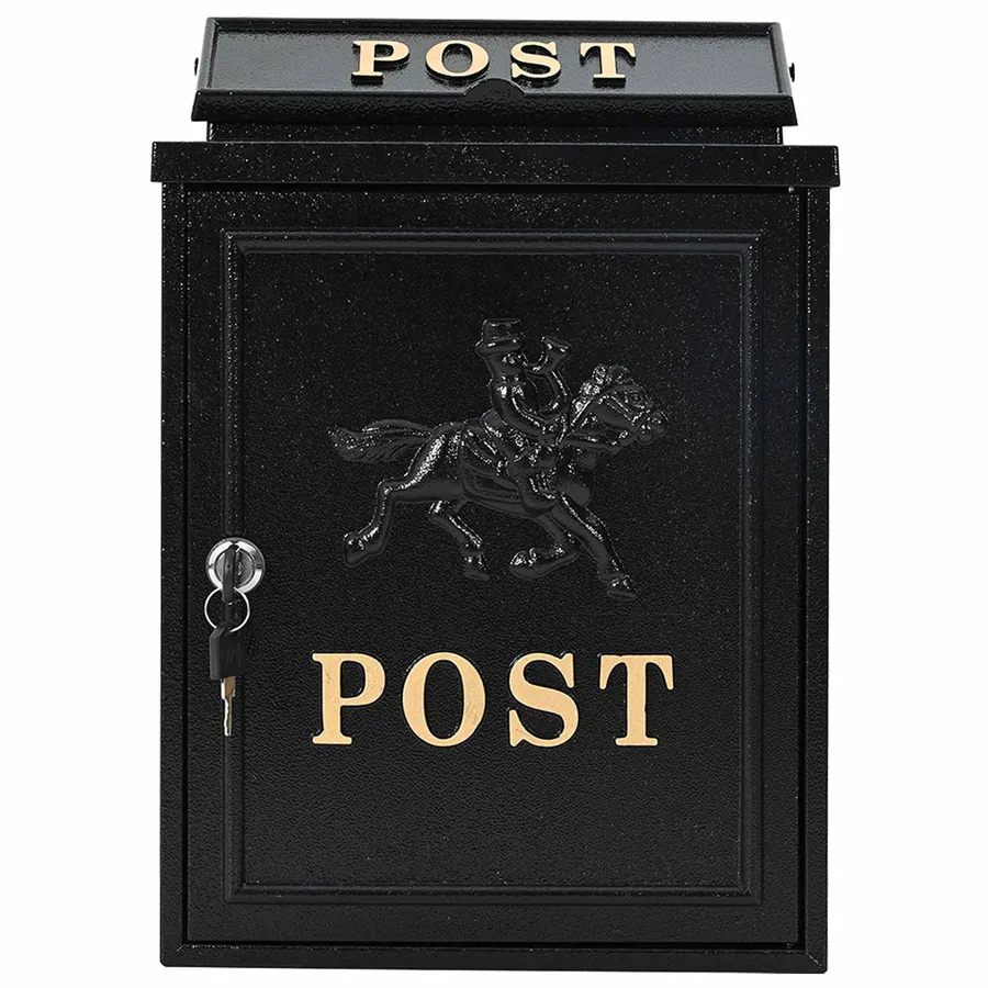 Boîte aux lettres murale Noir 29 x 13 x 41 cm Aluminium coulé - 6