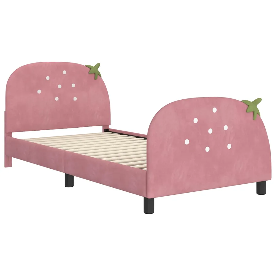 Cadre de lit pour enfants avec tête de lit Rose 80 x 200 cm - 4