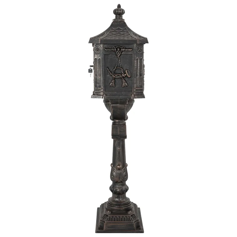 Boîte aux Lettres Debout avec porte Bronze 42,5 x 29,5 x 117 cm - 3