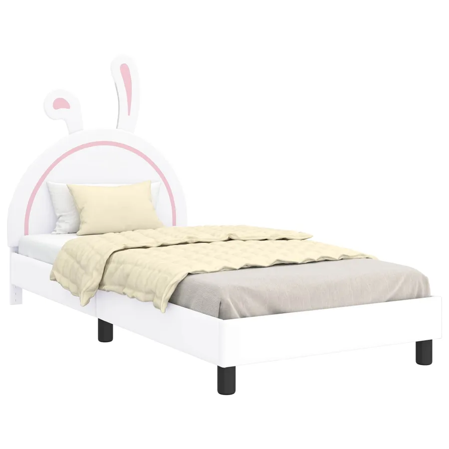 Cadre de lit pour enfants avec tête de lit Blanc 80 x 200 cm PU - 2