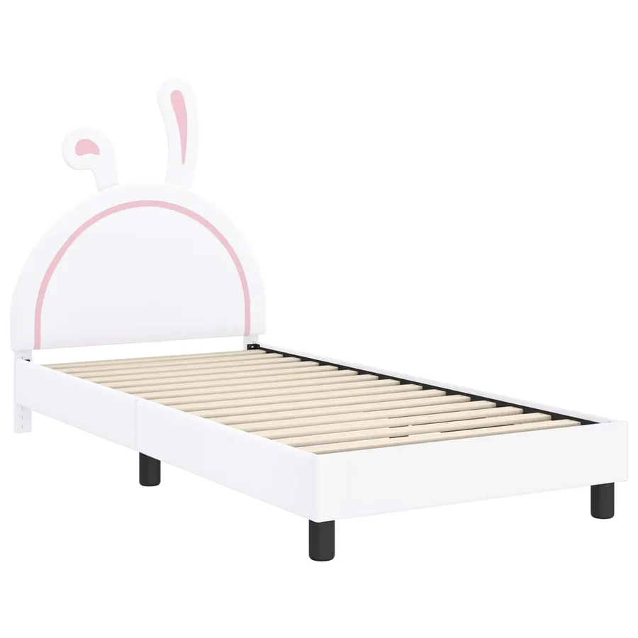 Cadre de lit pour enfants avec tête de lit Blanc 80 x 200 cm PU - 4