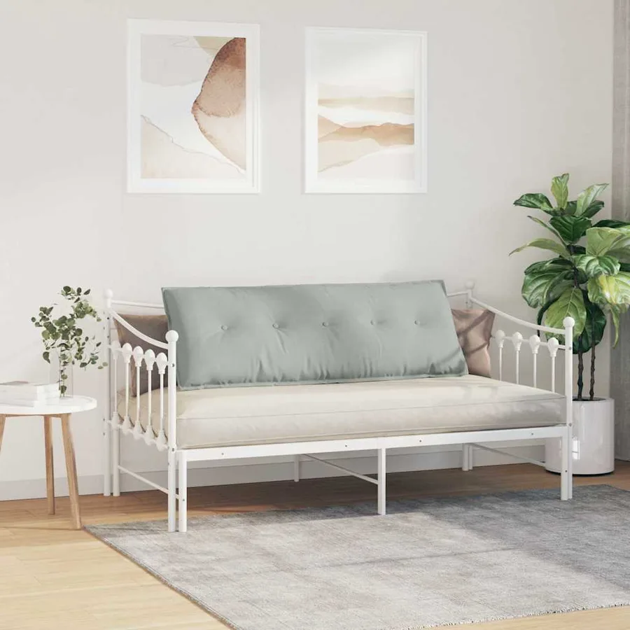 Coussin de Dos Gris clair 140 x 50 cm Tissu en velours côtelé - 4