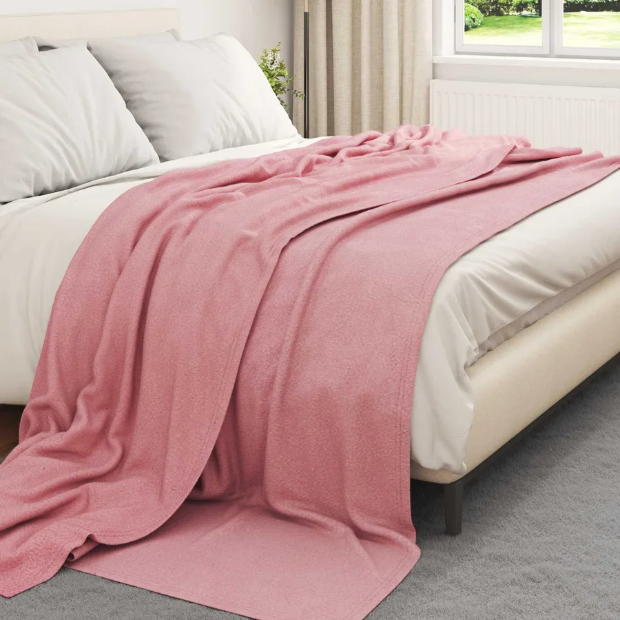 Couvertures à jeter 6 pcs Rose 270 x 240 cm Toison - 3