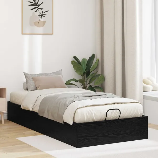 Cadre de lit ottoman Chêne Noir 80,5 x 200 cm Bois d’ingénierie