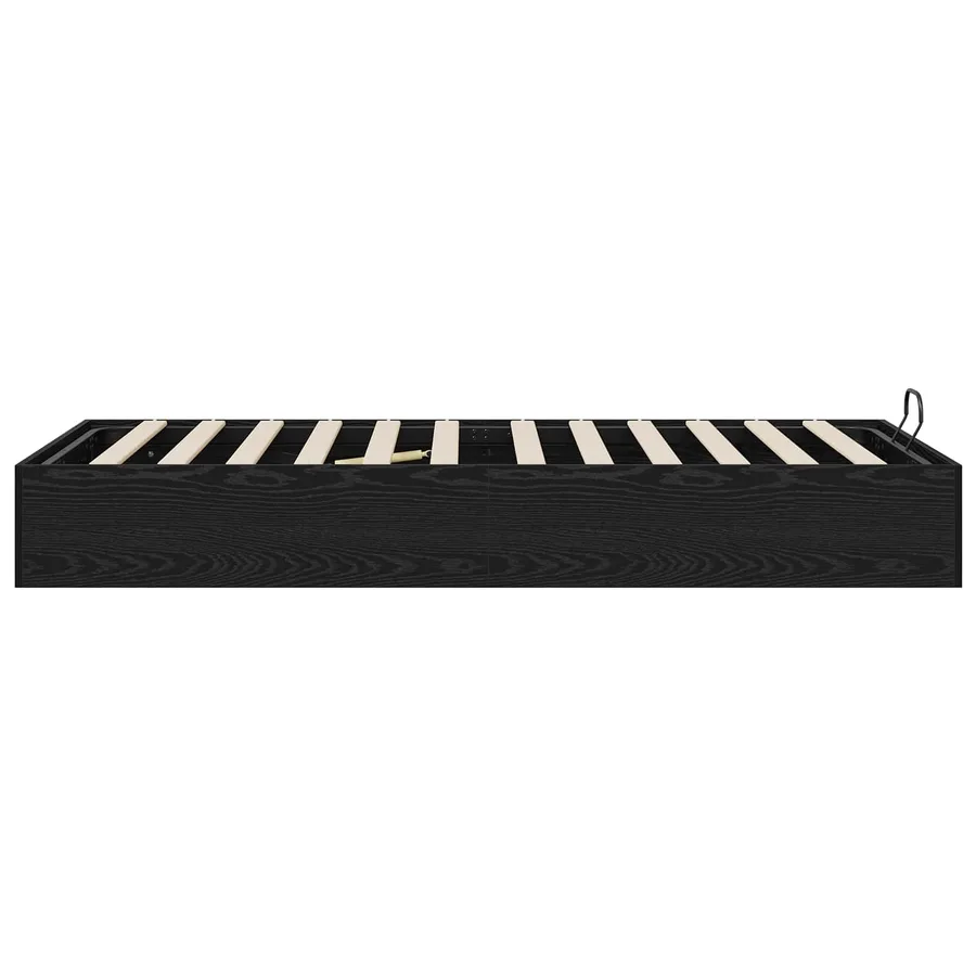 Cadre de lit ottoman Chêne Noir 80,5 x 200 cm Bois d’ingénierie - 6
