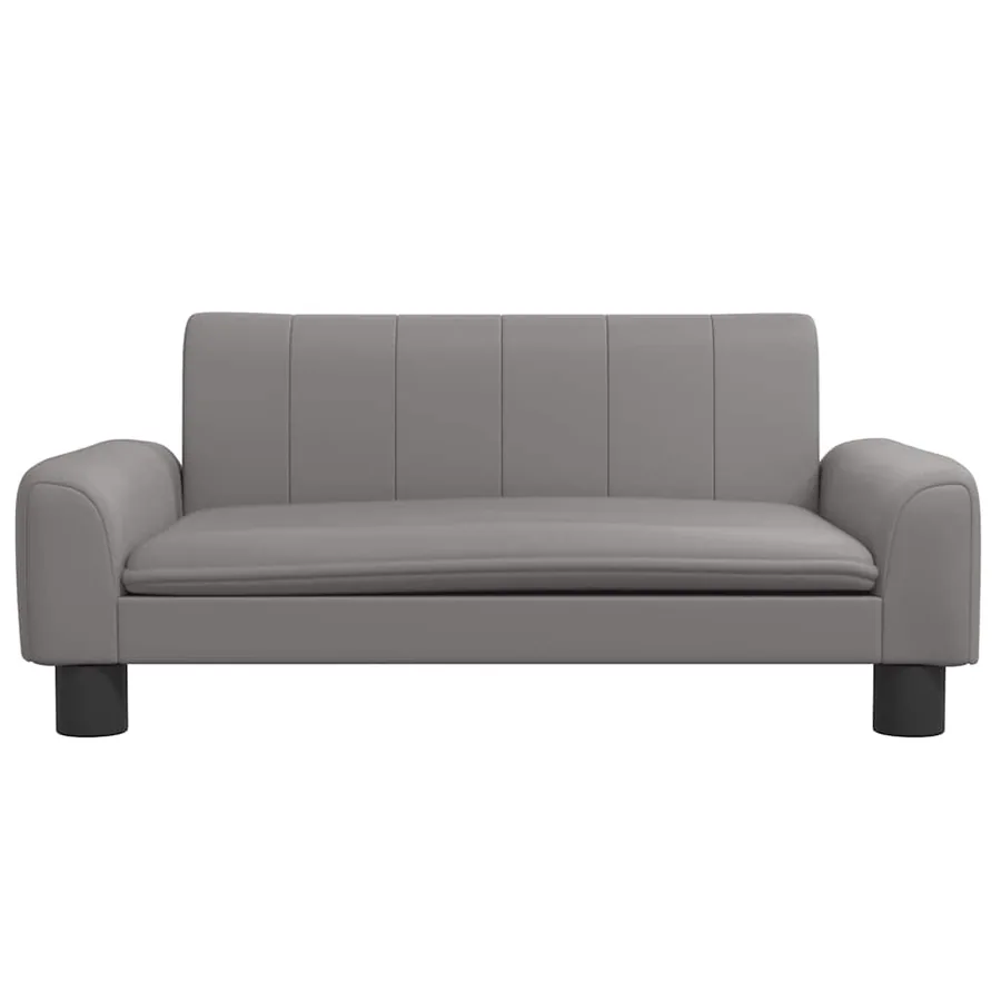 Lit pour chien gris 70x45x30 cm similicuir - 3