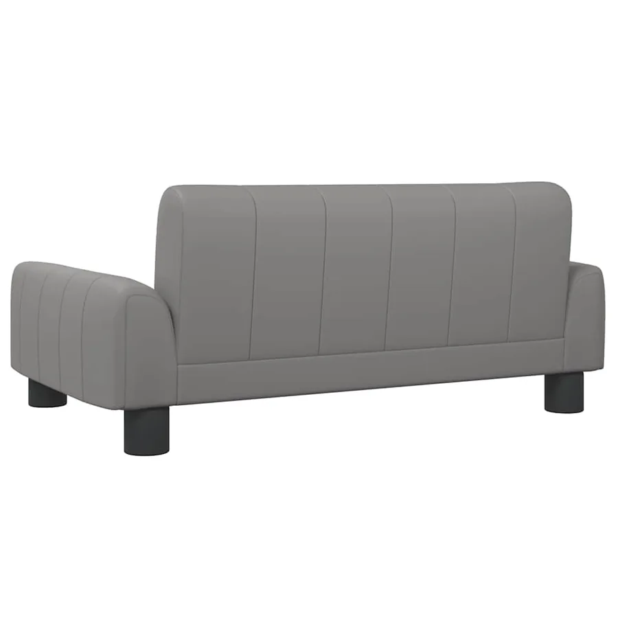 Lit pour chien gris 70x45x30 cm similicuir - 5