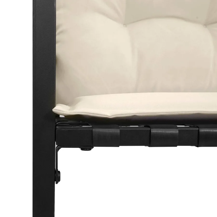 Ensemble de meubles d'extérieur avec coussin 4 pcs Crème - 12