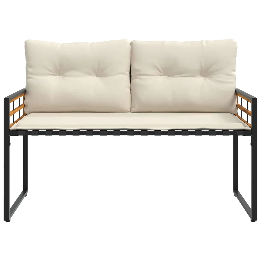 Ensemble de meubles d'extérieur avec coussin 4 pcs Crème - 8