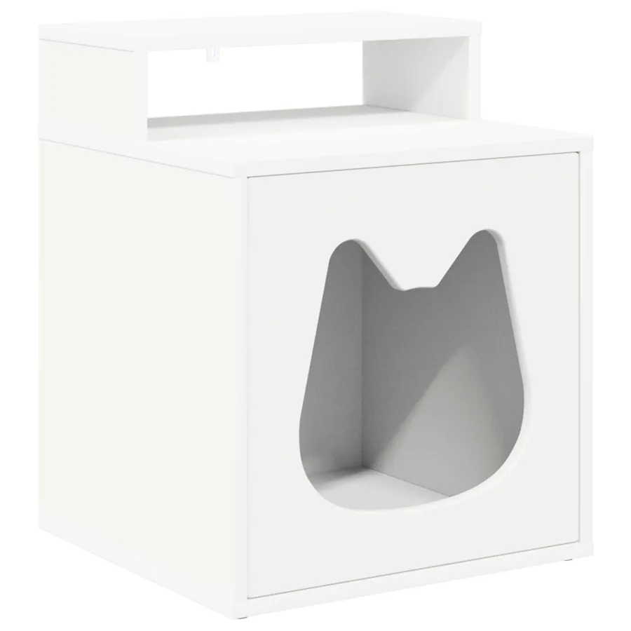 Maison pour chat Blanc 42,5 x 40 x 53,5 cm Bois d'ingénierie - 2