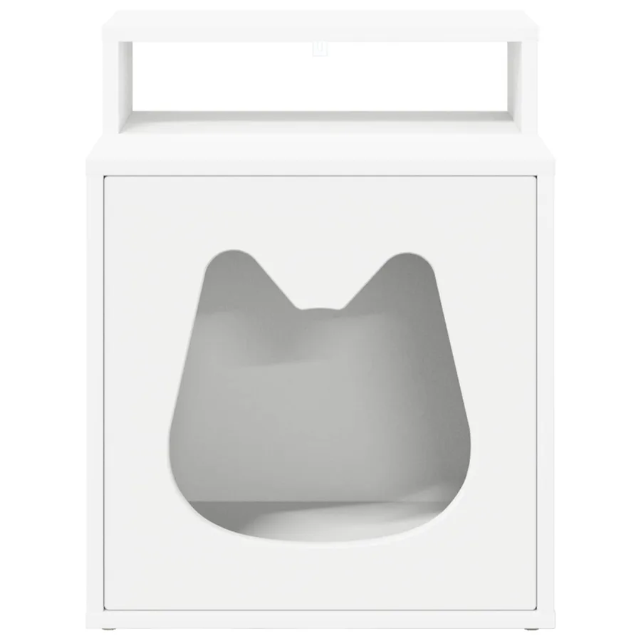 Maison pour chat Blanc 42,5 x 40 x 53,5 cm Bois d'ingénierie - 5