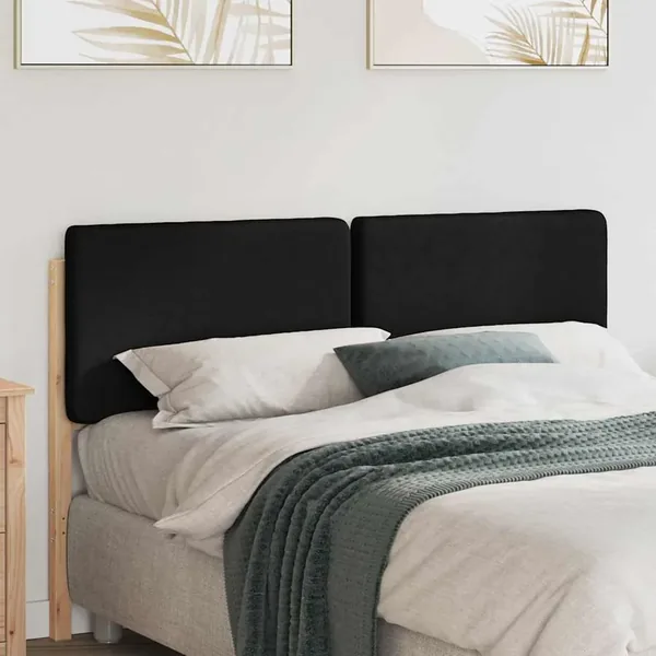 Tête de lit capitonnée Marron et Noir 160 cm Pin massif
