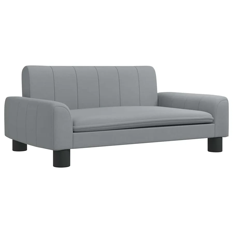 Lit pour chien gris clair 70x45x30 cm tissu - 2