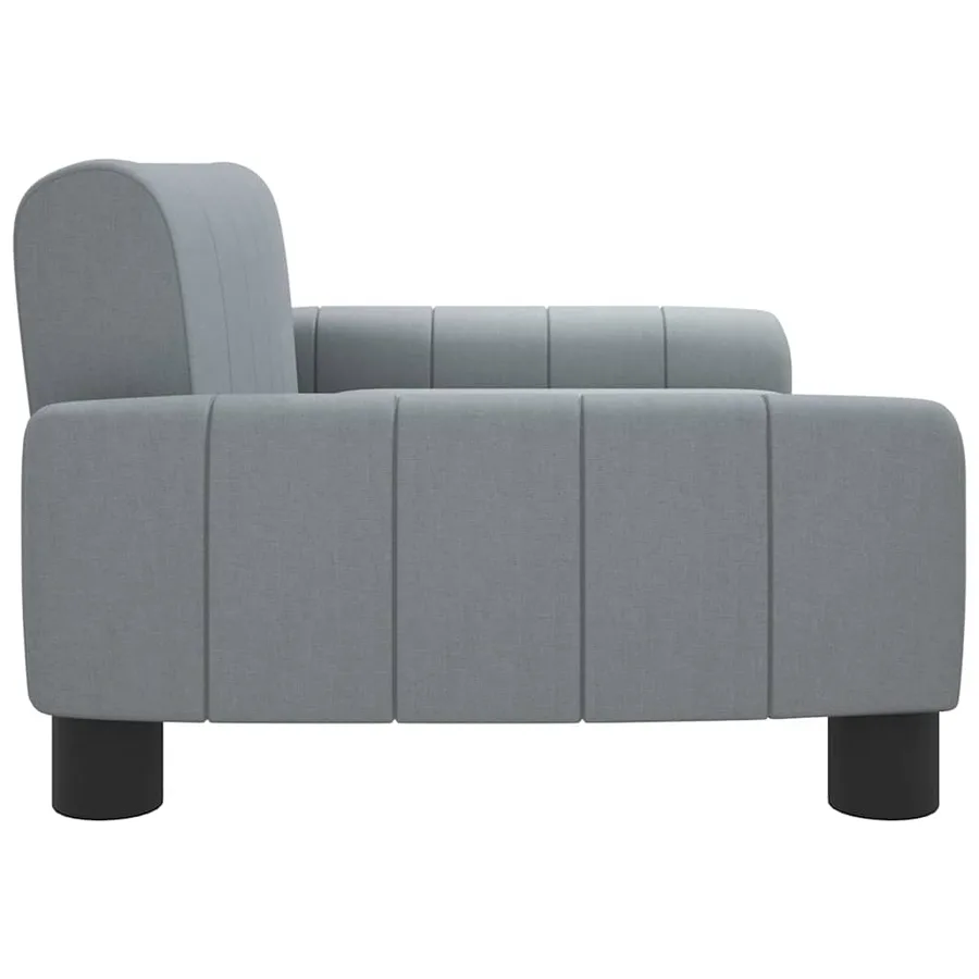 Lit pour chien gris clair 70x45x30 cm tissu - 4