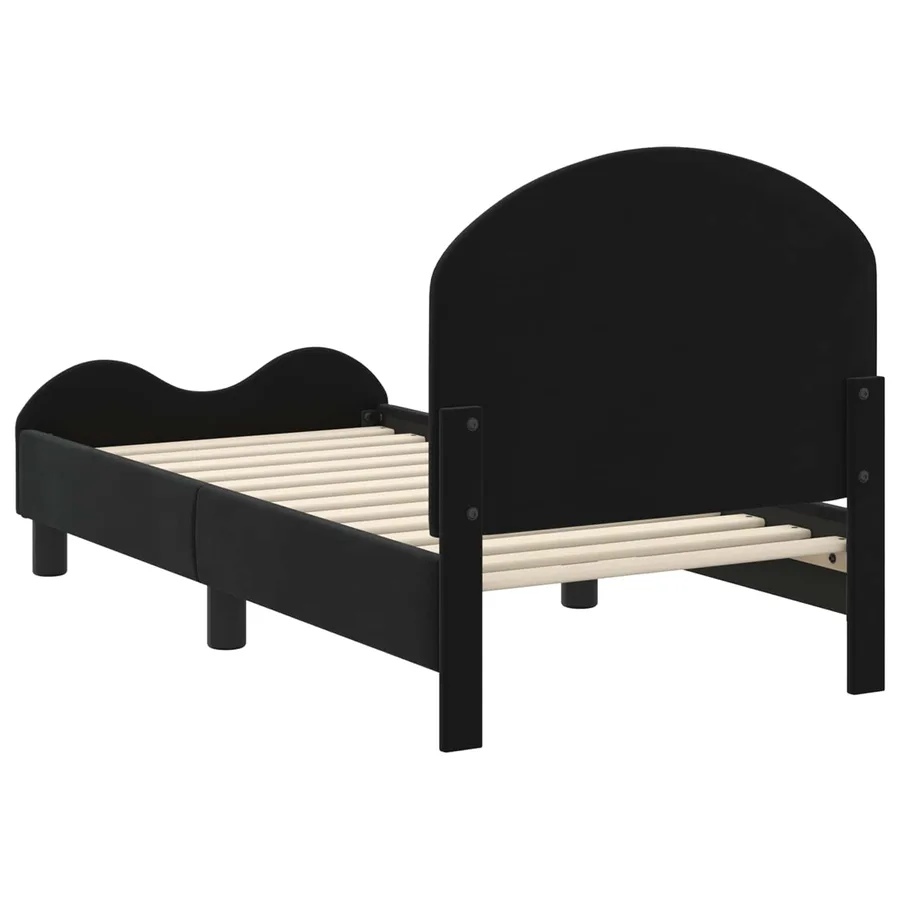 Cadre de lit pour tout-petit avec tête de lit Noir 70 x 140 cm - 7
