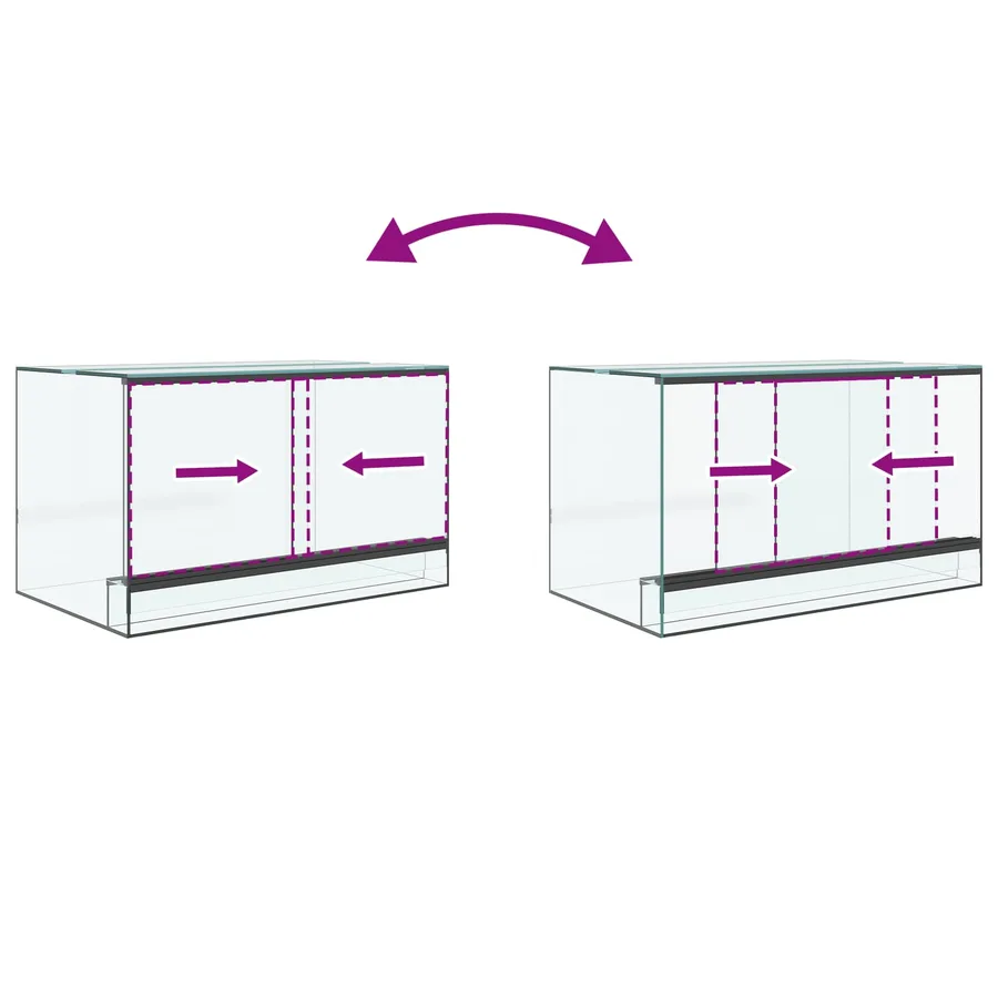 Terrarium avec stockage Transparent 50 x 30 x 30 cm Verre - 11