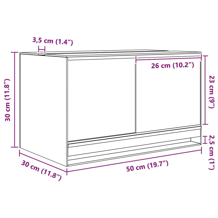 Terrarium avec stockage Transparent 50 x 30 x 30 cm Verre - 12