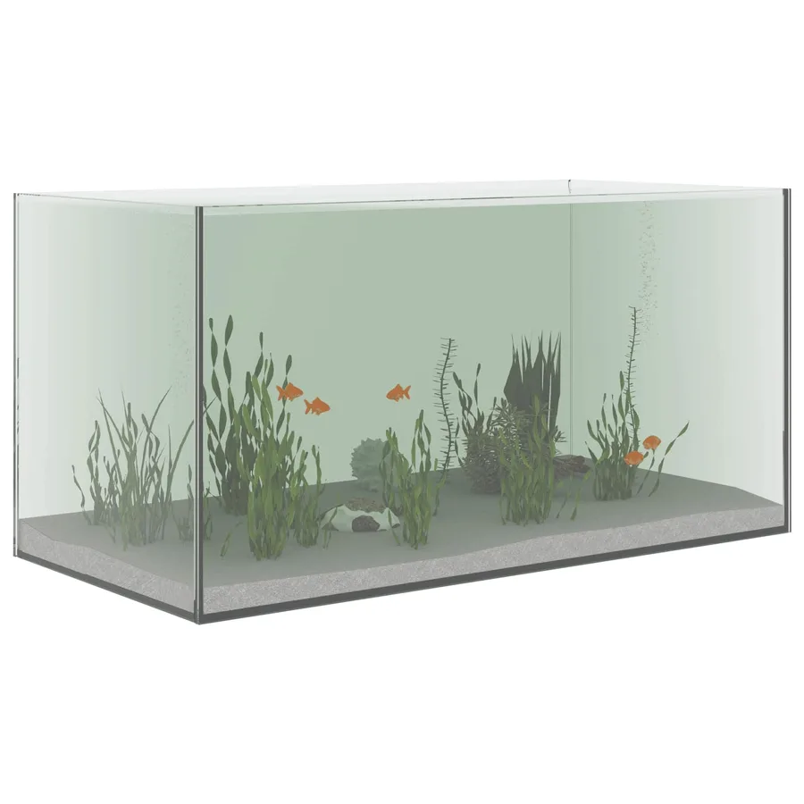 Aquarium avec stockage Transparent 60 x 30 x 30 cm Verre - 3