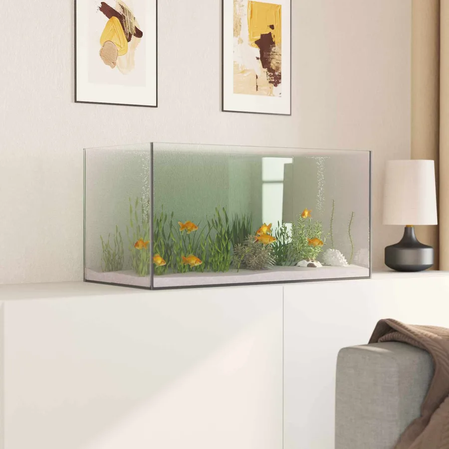 Aquarium avec stockage Transparent 60 x 30 x 30 cm Verre - 4