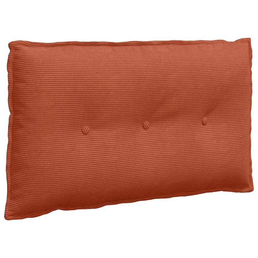 Coussin de Dos Rouge orange 80 x 50 cm Tissu en velours côtelé - 2