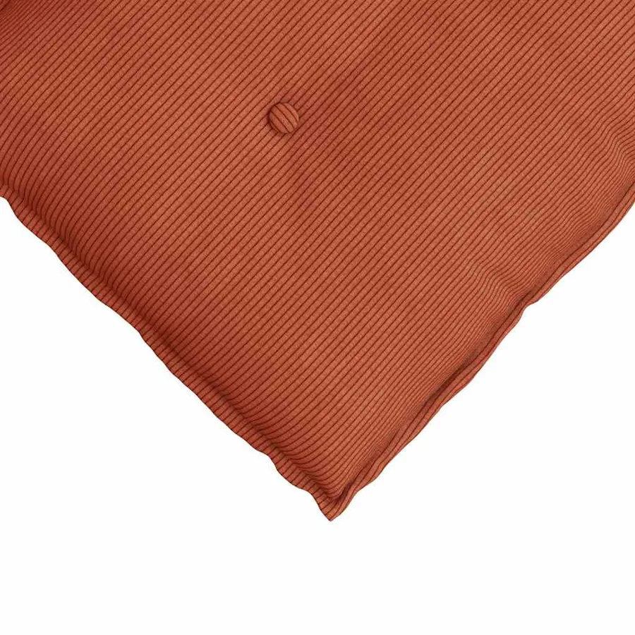 Coussin de Dos Rouge orange 80 x 50 cm Tissu en velours côtelé - 7