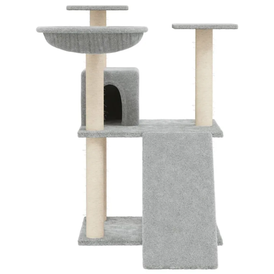 Arbre à chat avec griffoirs en sisal Gris clair 83 cm - 3