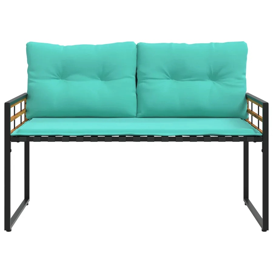 Ensemble de meubles d'extérieur avec coussin 4 pcs Turquoise - 10