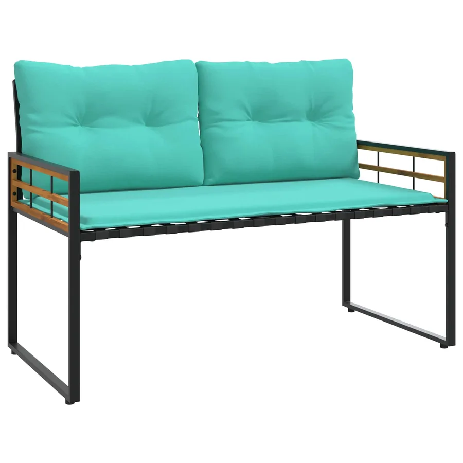 Ensemble de meubles d'extérieur avec coussin 4 pcs Turquoise - 7